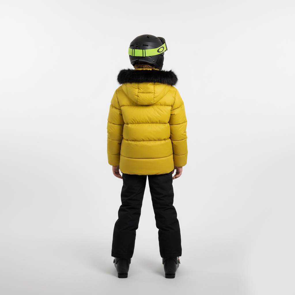 COLMAR Bomber Bimbo giallo con cappuccio