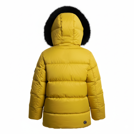 COLMAR Bomber Bimbo giallo con cappuccio