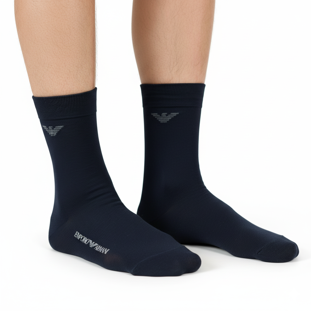 Calze Emporio Armani blu navy con logo