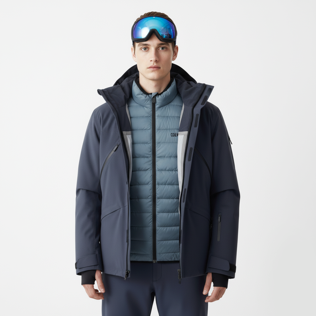 COLMAR Giacca tecnica SCI guscio blu con Piumino interno (2-in-1)