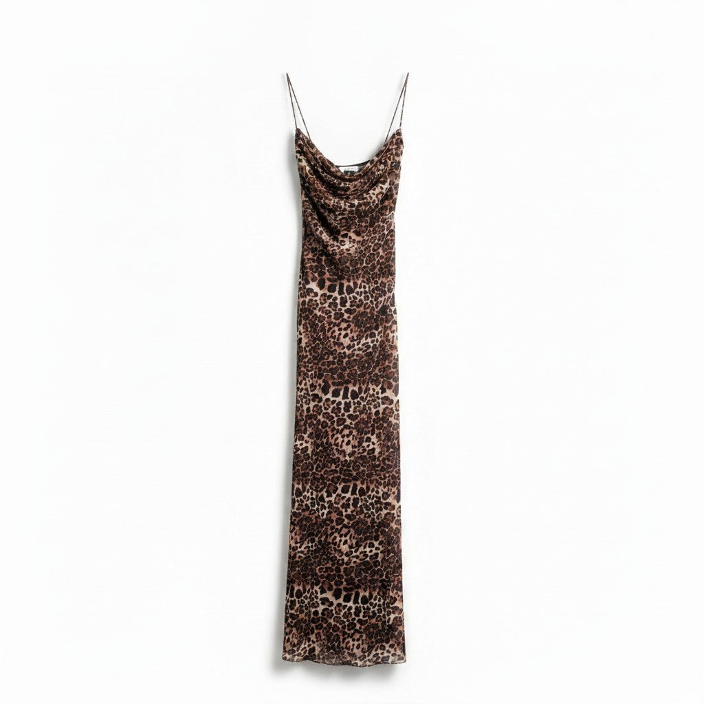 Mefui Vestito Leopardato Taglia S