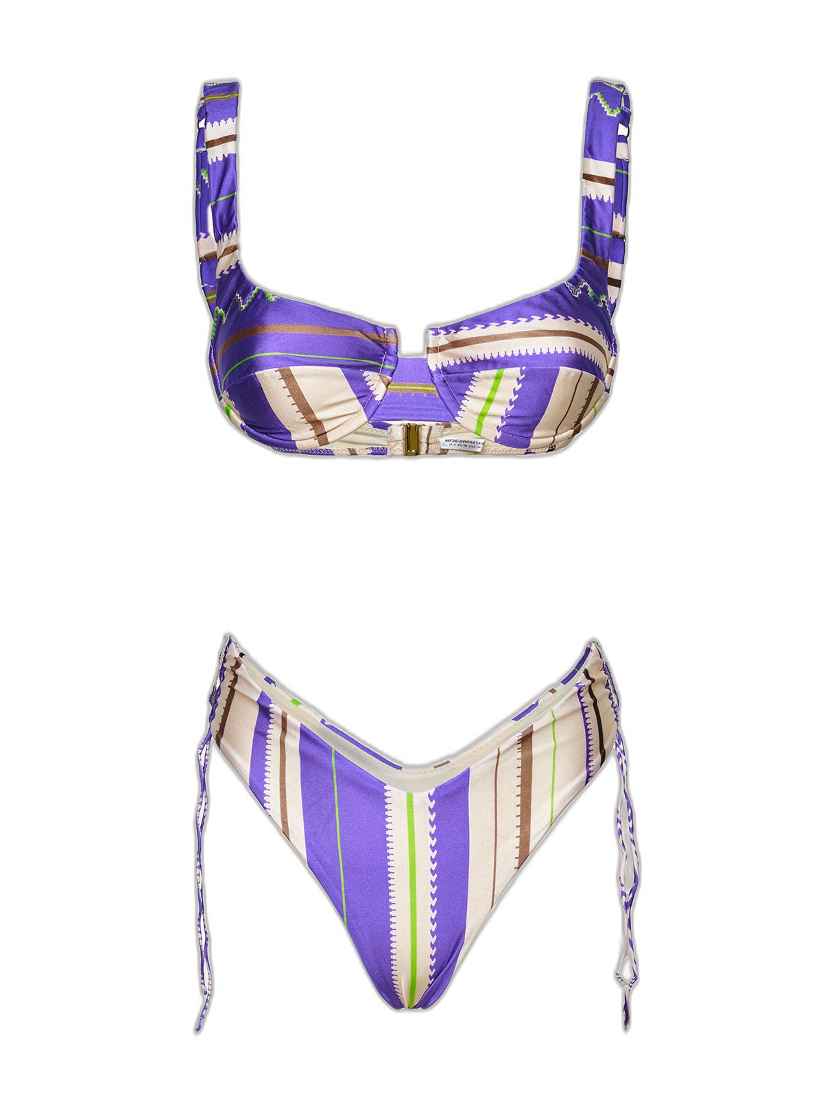 Bikini Donna Me Fui Reggiseno con Ferretto e Slip Americano Coprente Fantasia SW0541-X40