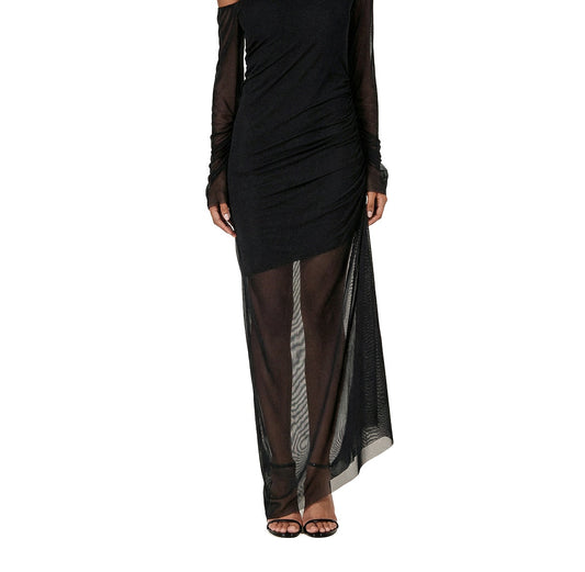 Vestito Lungo Donna Me Fui Nero SW0136-BK