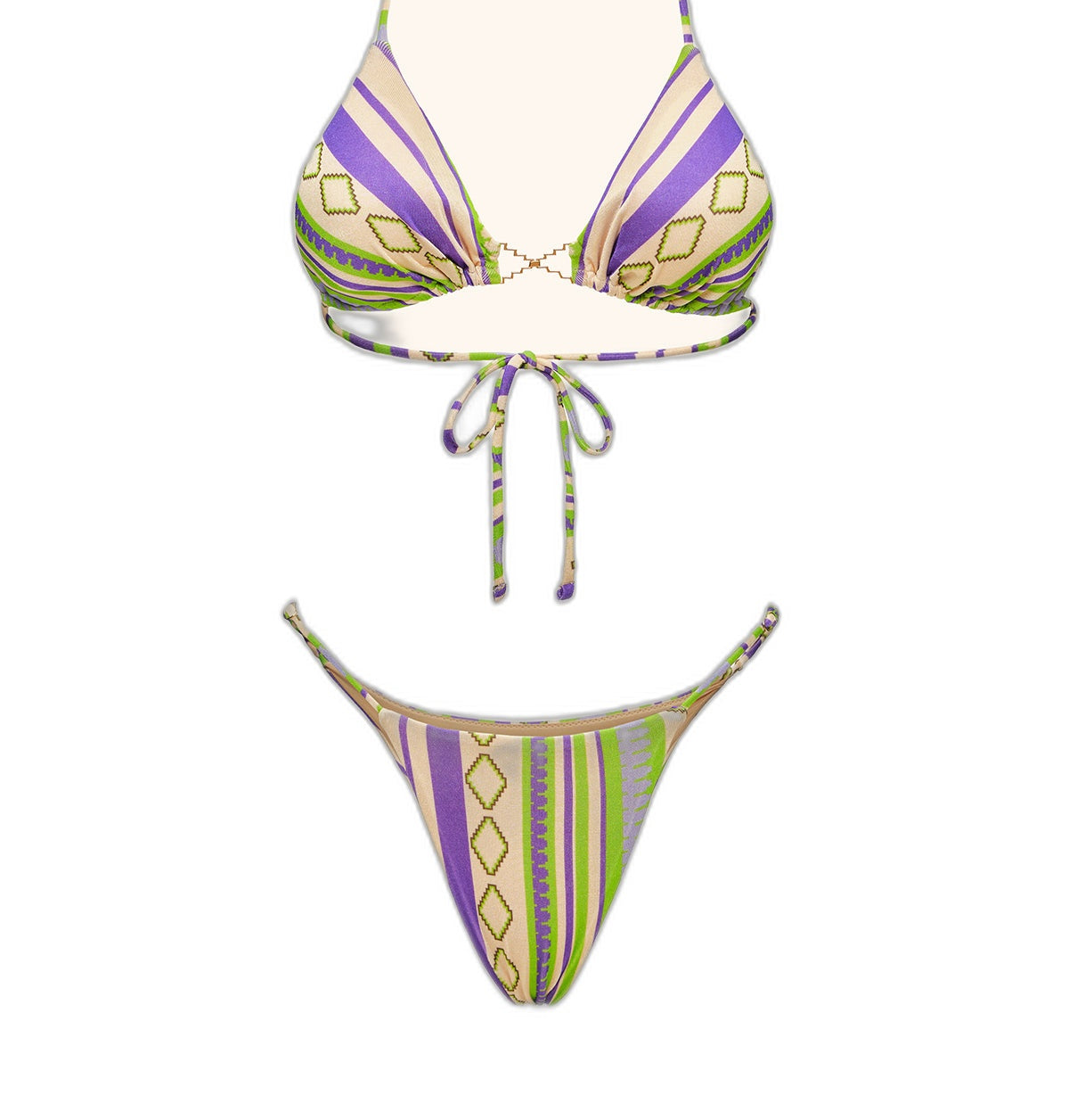 Bikini Donna Me fui Triangolo con Slip fisso Fantasia SW0521-X34