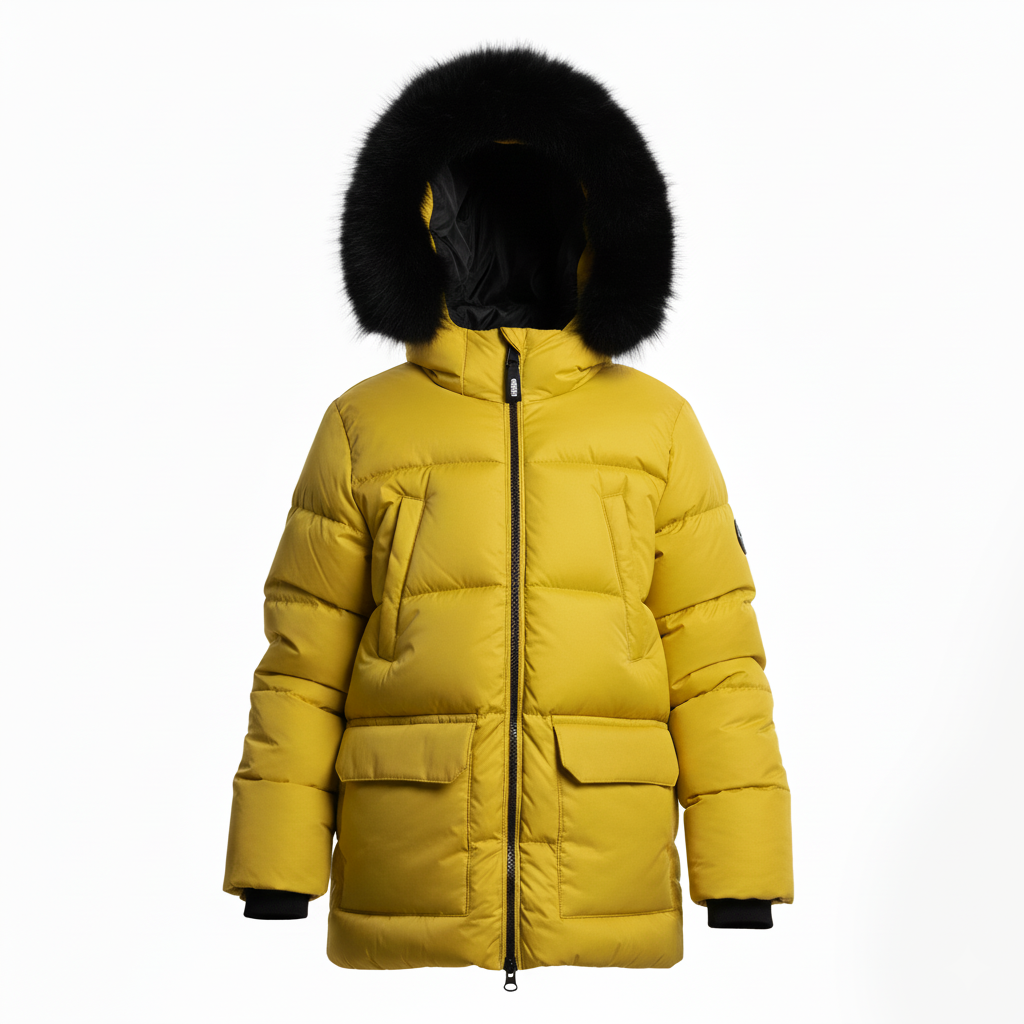 COLMAR Bomber Bimbo giallo con cappuccio