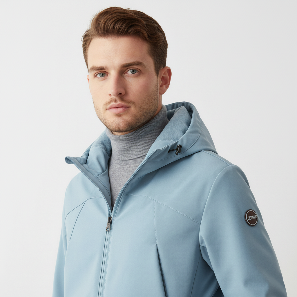 COLMAR Giacca Uomo Celeste con cappuccio