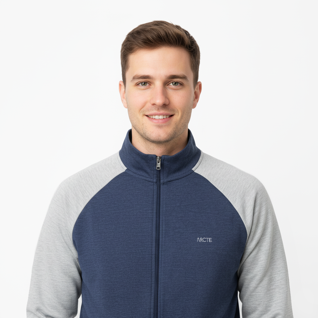 Pigiama uomo blu/grigio manica corta