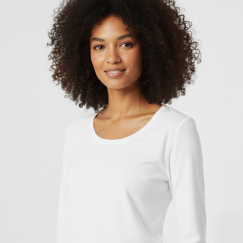 EMMEVIBI Maglia donna manica lunga bianca