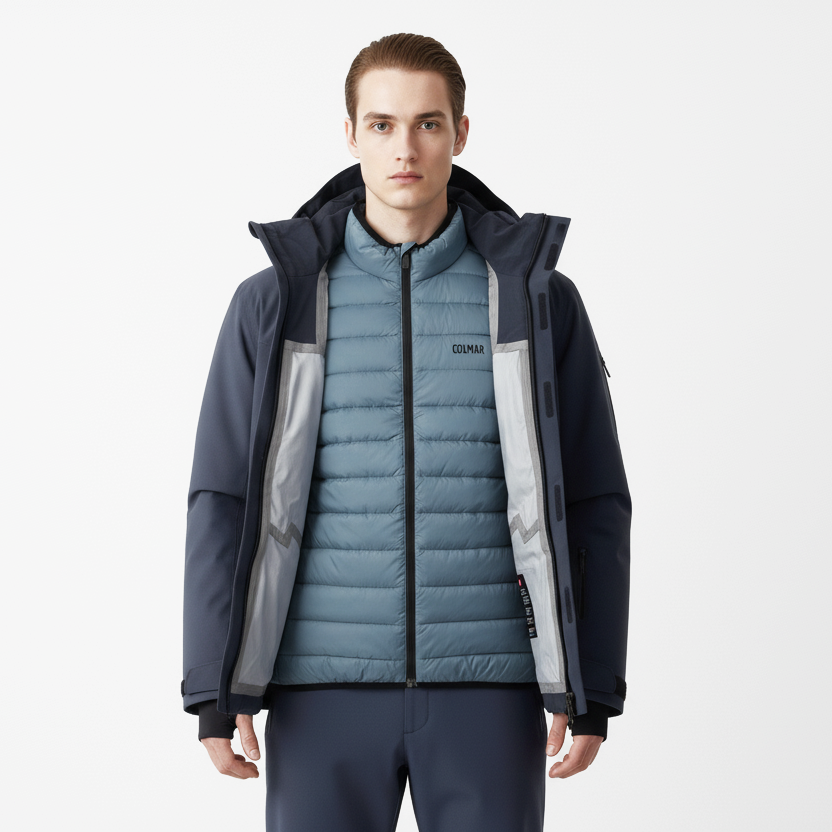 COLMAR Giacca tecnica SCI guscio blu con Piumino interno (2-in-1)