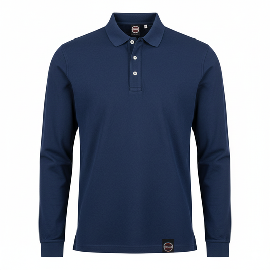 COLMAR Polo Uomo blu manica lunga