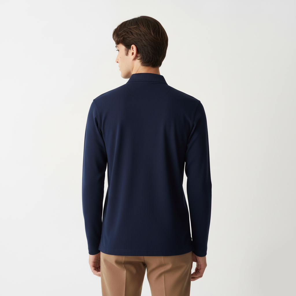 COLMAR Polo Uomo blu manica lunga