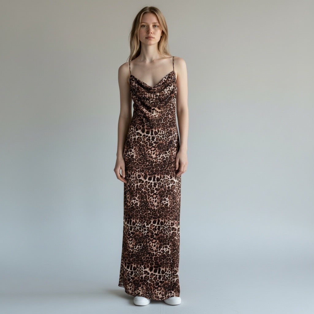 Mefui Vestito Leopardato Taglia S