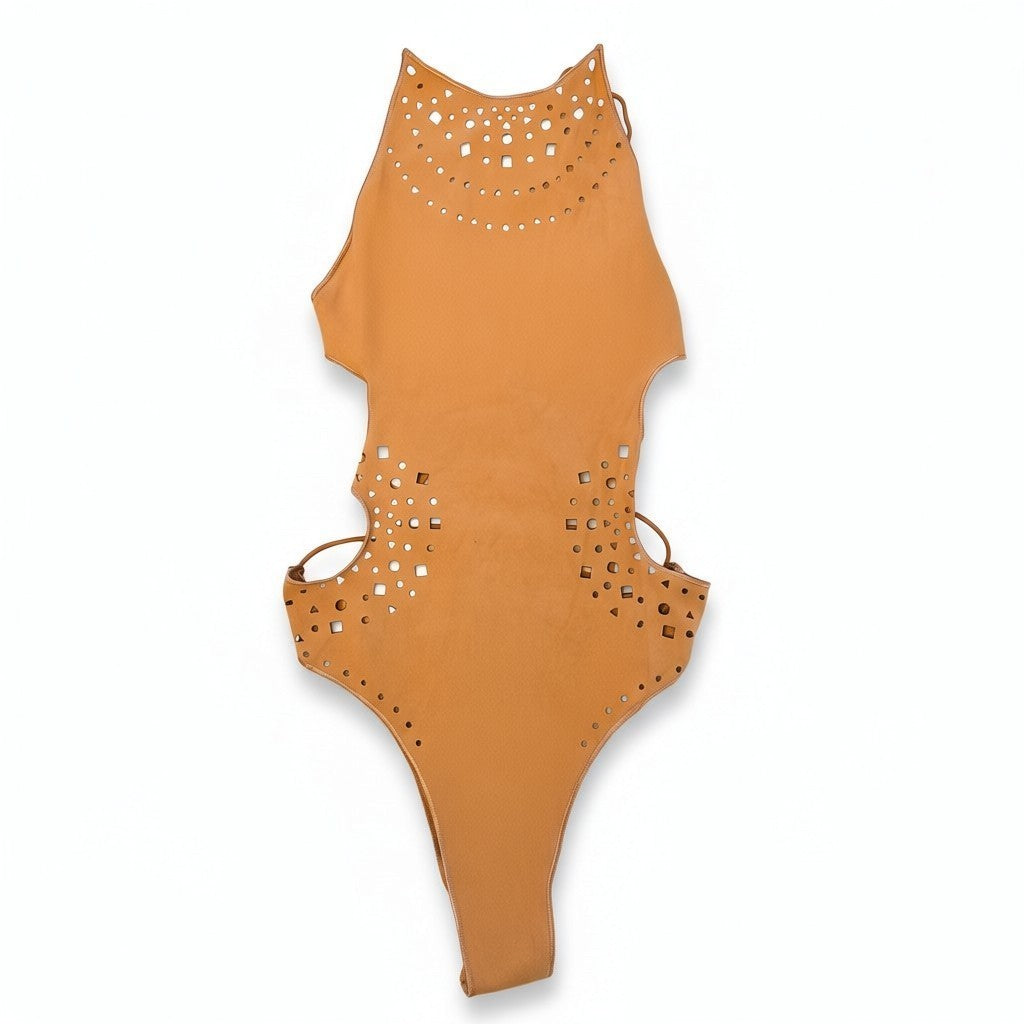 Mefui Monokini Arancio Marroncino Taglia S