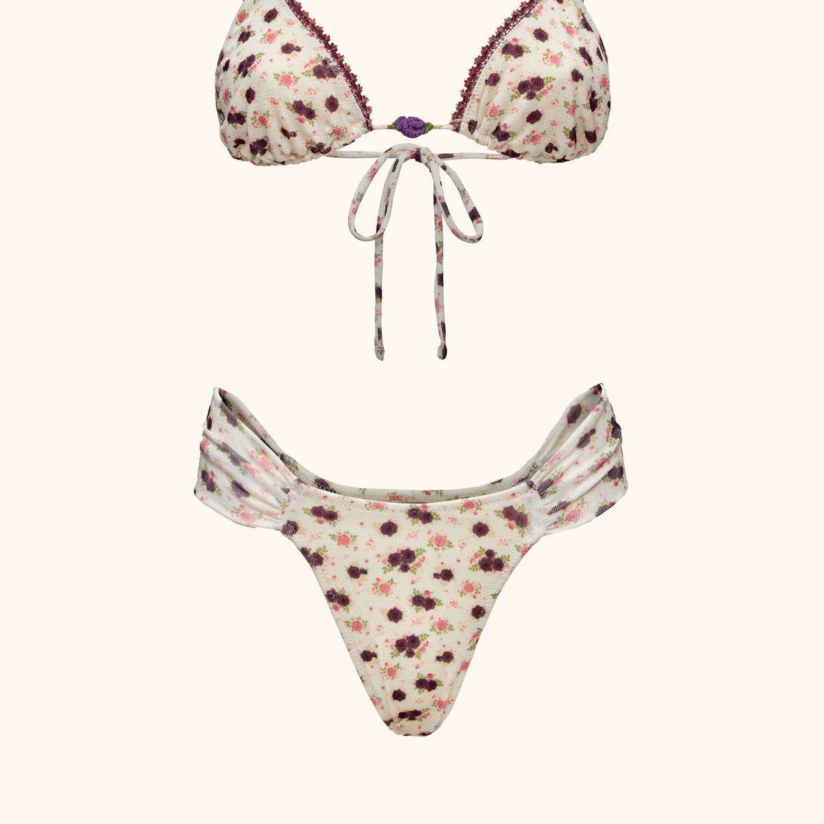 Bikini Donna Me fui Triangolo con Slip fisso fantasia SW0200-X01
