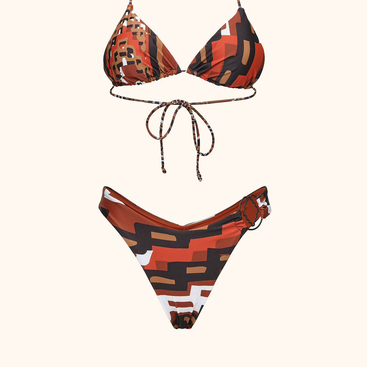 Bikini Donna Me Fui Triangolo con Slip fisso Fantasia SW0410-X21