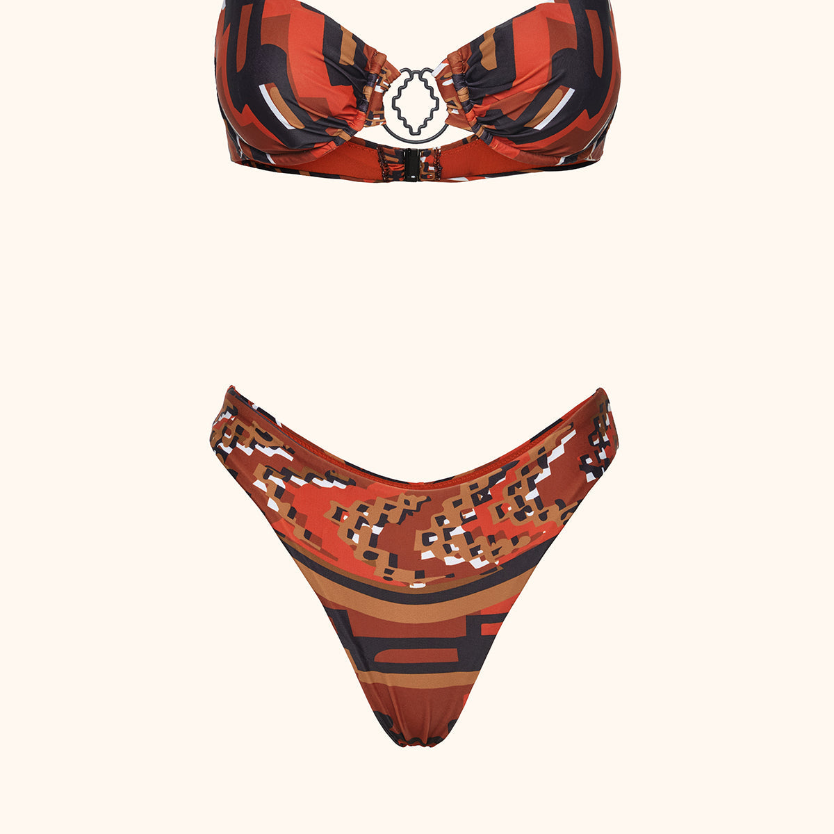 Bikini Donna Me fui Reggiseno ferretto con Slip Americano fisso Fantasia SW0411-X21