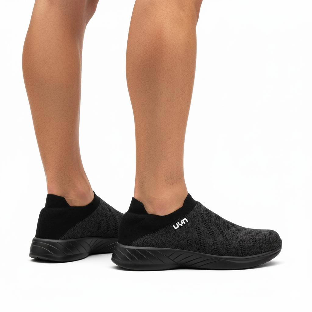 Sneaker UYN nera con lacci elastici