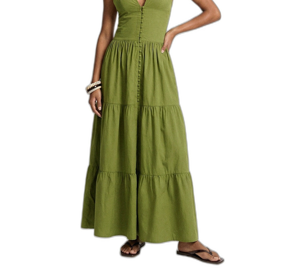 Vestito lungo Donna Me fui Verde Militare SW0219-MG