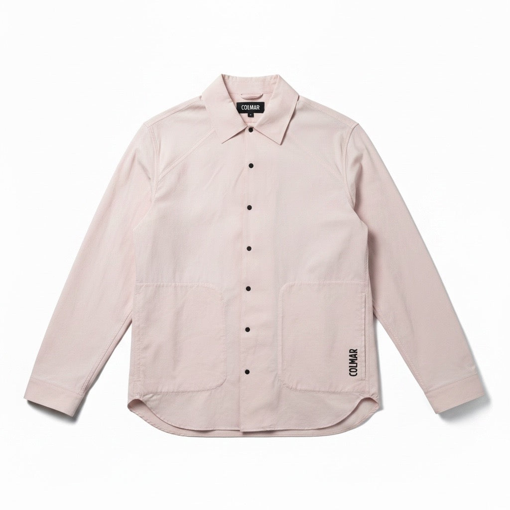 COLMAR - Camicia Uomo in Tessuto Tecnico Leggerissimo con Due Tasche - Rosa Chiaro