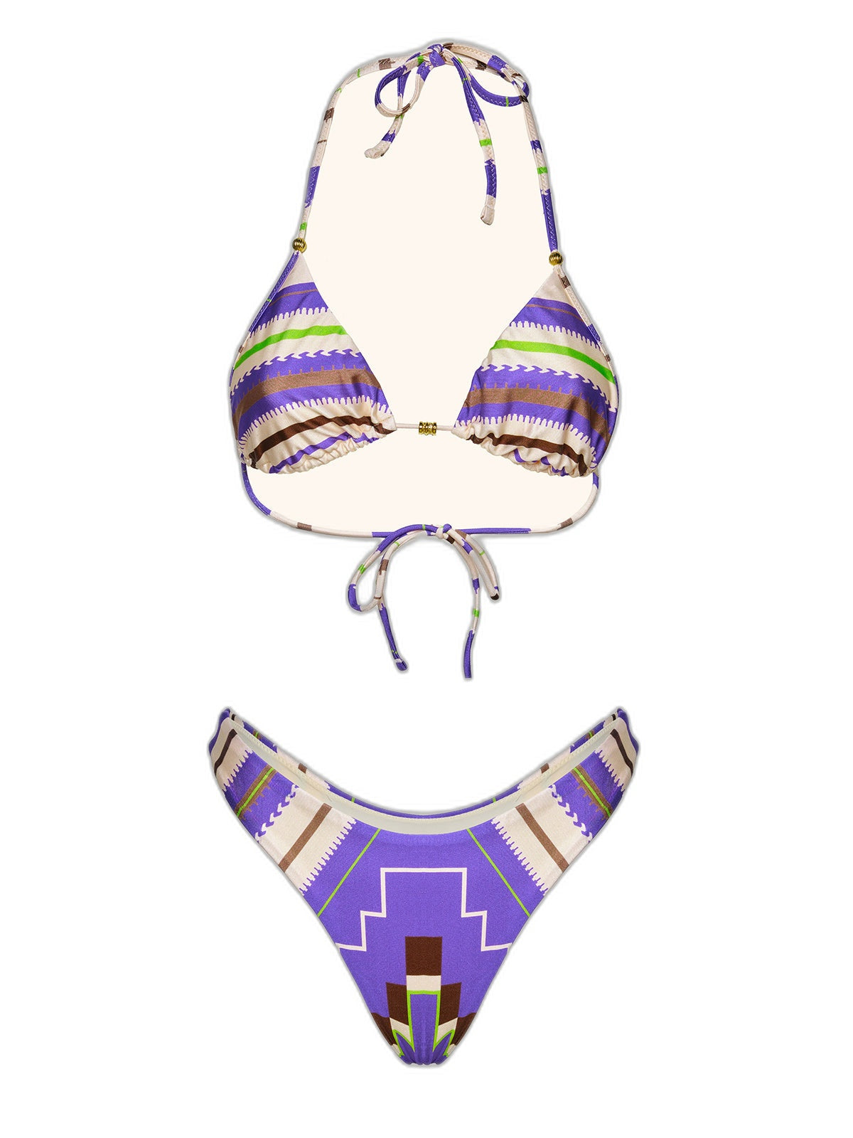 Bikini Donna Me fui Triangolo con Slip Americano fisso Fantasia SW0510-X35