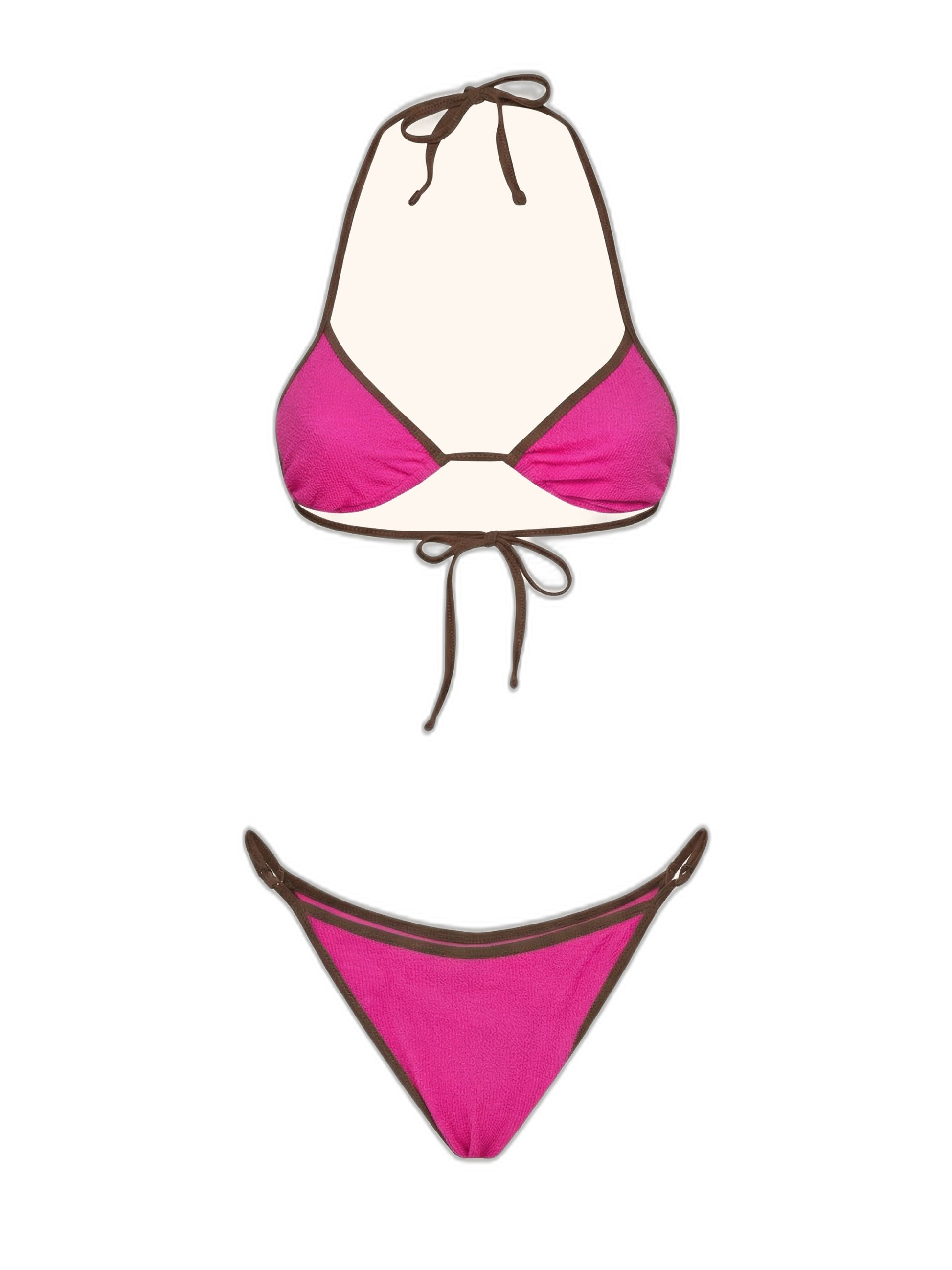 Bikini Donna Me fui Triangolo con Slip regolabile Fucsia SW0617-FX
