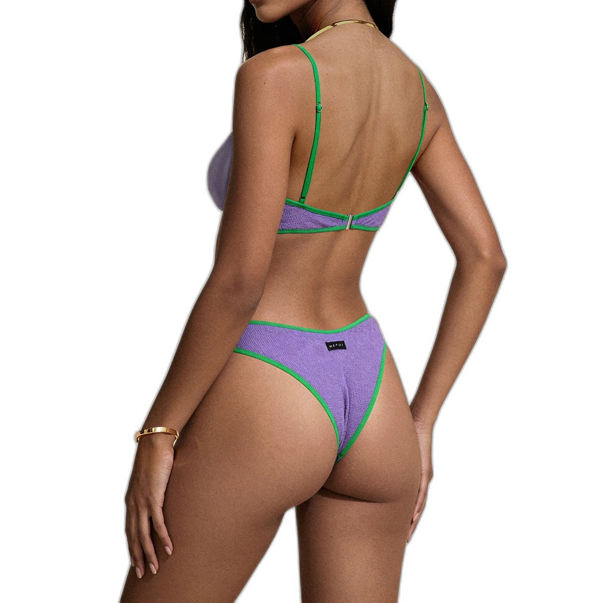 Bikini Donne Me fui Reggiseno ferretto con Slip Americano fisso Lilla SW0618-LC