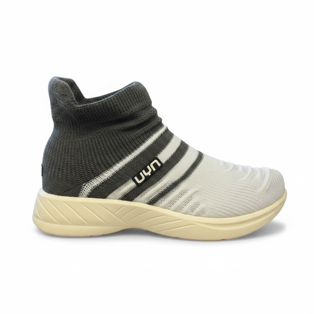 Sneakers bianca grigia con calza elasticizzata UYN