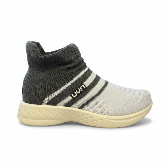 Sneakers bianca grigia con calza elasticizzata UYN