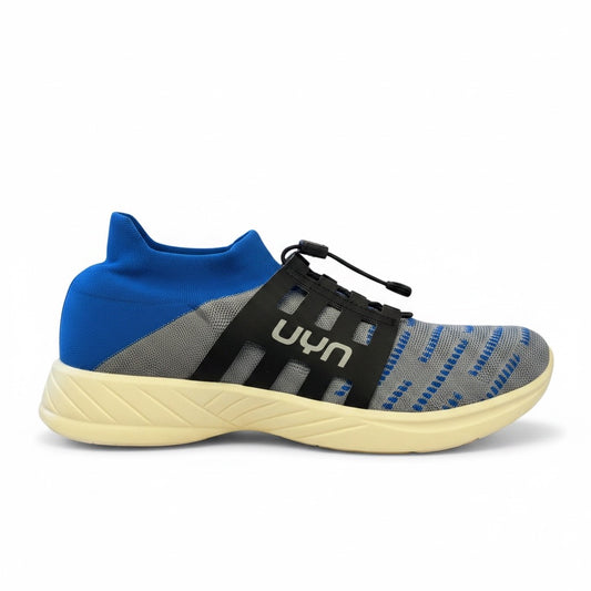 Sneakers blu e grigia elasticizzata UYN