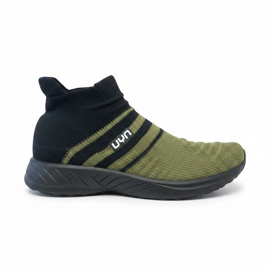 Sneakers con calza elasticizzata verde militare UYN